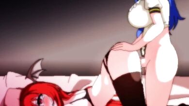 Bulma from Dragon Ball z getting gang banged by all her favorite Touhou characters in a hot spring resort!
