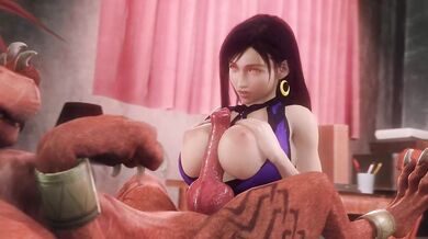 Tifa and Tifas best friend, Noname55, engage in a hot lesbian sex scene