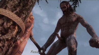 Izzyguy1234, a giant creature, offers a virgin maiden as sacrifice on the altar of his dark desires