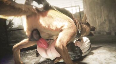 Lesbians 2B Fucked By A Dog While Being Filmed In HD