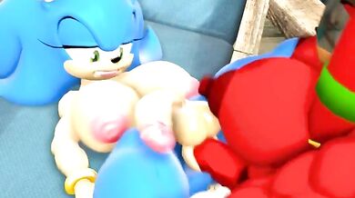 Mega Mans Futa Adventure with Knuckles and Sonic