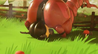 Megapede, the monster with a huge phallus, and Lucario, the sexy warrior Pokemon, get down and dirty in an explosive interspecies fuckfest!