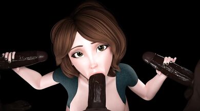 Watch the full length video of Cass Hamada getting blacked by 3 cocks in this Curry SFM hentai porn