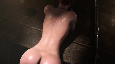 This is a looped video of a futanari (transgender woman with a penis) fucking Aerith from Final Fantasy 7 doggy style