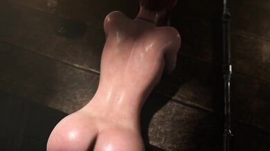 This is a looped video of a futanari (transgender woman with a penis) fucking Aerith from Final Fantasy 7 doggy style