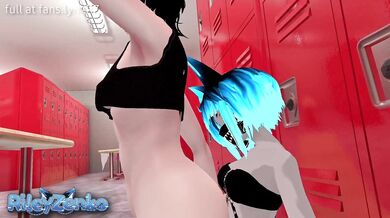 Feminization Fun in the Locker Room - Kathiel VRC, Riley Zenko and Milking