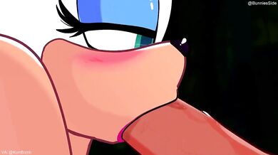 Rouge the Bat Blowjob: Beachside Bunnies