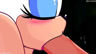 Rouge the Bat Blowjob: Beachside Bunnies