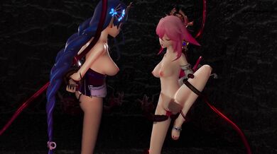 Watch as Yae Miko and Raiden Shogun are suddenly ambushed by a swarm of tentacles and insects in the Miaoshaquan forest