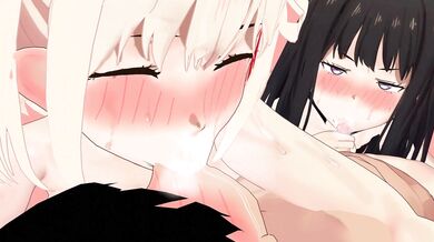 Erotic Passion of Chisato and Takina: Blowjobs, Kisses and Licking!