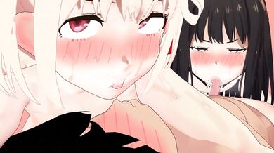 Erotic Passion of Chisato and Takina: Blowjobs, Kisses and Licking!