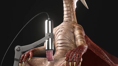 The sexy Red Dragon gets milked by the seductive sorceress, and its a wild ride!