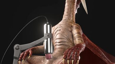 The sexy Red Dragon gets milked by the seductive sorceress, and its a wild ride!