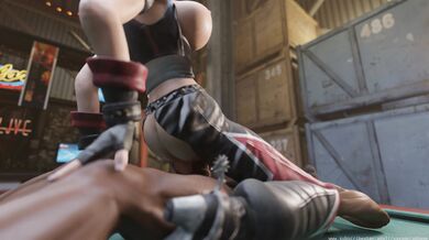 Tina displays her riding abilities on Diego, in a pornographic production by Savage Cabbage