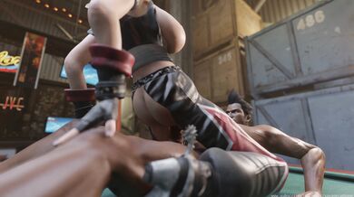 Tina displays her riding abilities on Diego, in a pornographic production by Savage Cabbage