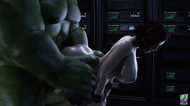 Watch the hot-blooded Hulk get wild with Black Widow in this stunning 4K porn video