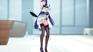 Raiden and Mei dance sensually and fuck the insect (Miaoshaquan) in this hentai PORN video