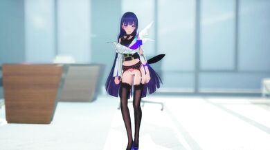 Raiden and Mei dance sensually and fuck the insect (Miaoshaquan) in this hentai PORN video