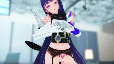 Raiden and Mei dance sensually and fuck the insect (Miaoshaquan) in this hentai PORN video