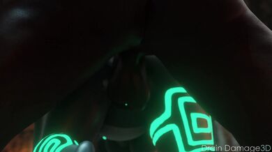 Watch as Midna gets pounded by a massive doggy dildo in 3D!