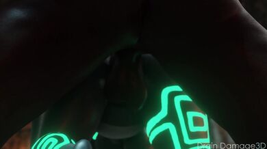 Watch as Midna gets pounded by a massive doggy dildo in 3D!