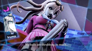 Miu, a hot nerdy girl, masturbates herself with both hands in front of the mirror, enjoying every moment until she cums all over her face