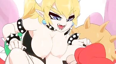 Watch the erotic adventures of Bowsette and Mario as they engage in a hot and steamy intercourse