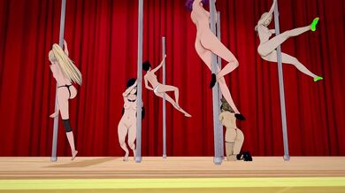 The Adventures of Naruto and the Naughty Ninja Girls at the Pole Dance Club!