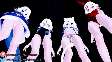 Hentai Porn: R-18 MMD Ghost Dance - Gawr Gura