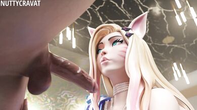 Tied up and banged by Ahri, a sexy maid with a naughty smile