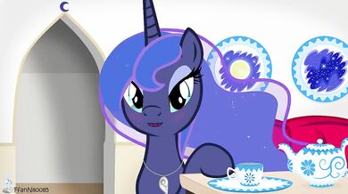 Watch hot milf Luna enjoying a steamy tea party with a handsome young man, until she gets a taste of something else