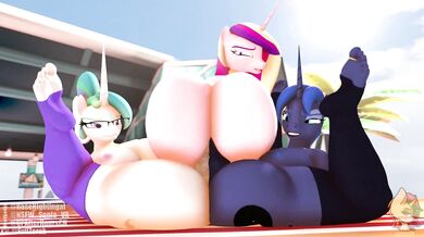 The Twilight Sparkle Luna Cadence Futa Threesome: Two Females and One Alpha Mare