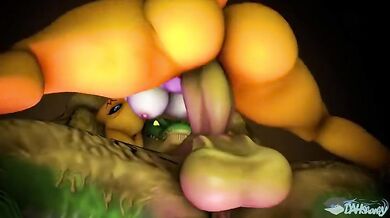 Renamon and Renkton [Dahsharky] join forces to create a steamy love scene in the digital world!