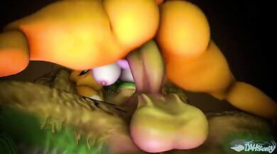 Renamon and Renkton [Dahsharky] join forces to create a steamy love scene in the digital world!