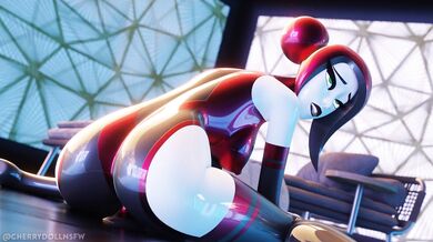 Watch as this sexy robot gets penetrated by a big dildo in the most erotic way possible!