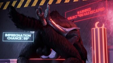 Sexy Quarian Space Babe Gets Fucked Hard By Rampaging Werewolf Creature!