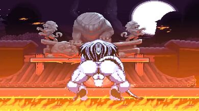 Female Demoness Blackheart Destroying the Booty of a Sultry Sorceress in MUGEN