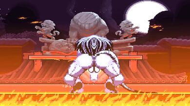 Female Demoness Blackheart Destroying the Booty of a Sultry Sorceress in MUGEN