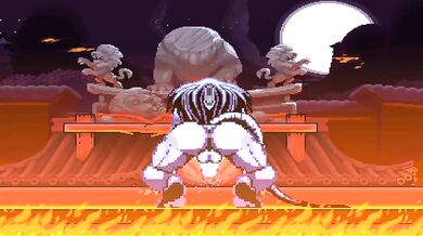 Female Demoness Blackheart Destroying the Booty of a Sultry Sorceress in MUGEN