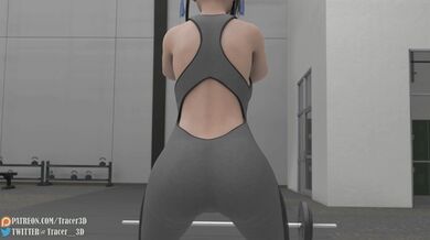 Watch Tifa in the gym as she works out 4K and 60 FPS for your pleasure
