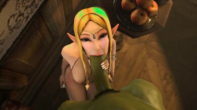 The Legend of Zelda: Ocarina of Time - Master Swordsman Gets a Blowjob from the Evil Witch [POV]