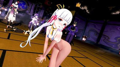 Virtual Girlfriend Hentai: Ayaka (Ashi Ashi) in MMD Porn Pixelation