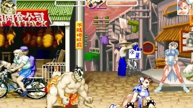 Ryona Ehonda and Chunli engage in a heated battle of love making, leaving both women breathless