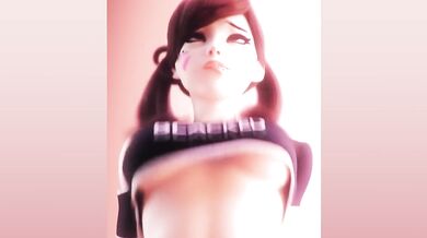 DVa takes a ride on her loyal pup in this unknown porn parody!