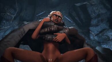 Ahsoka Tano raped by a rancor