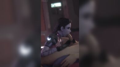 The Devious Widow Maker Gives a Sultry Blowjob with Sound Effects