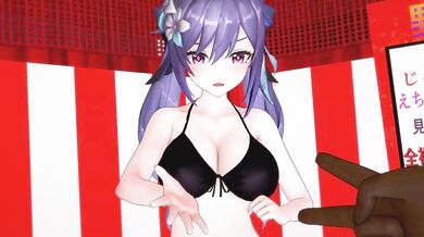 Sexy Keqing Plays Her Favorite Video Game