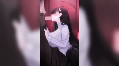 Asayuki101s hentai blowjob masterpiece: Tsukatsuki and Rio swapping saliva in the most erotic way possible