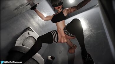 The Femboy gets all hot and bothered while browsing through the aisles of his favorite music store, HMV