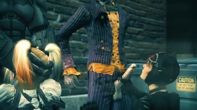 The sexy Harley Quinn and Catwoman engage in a steamy blowjob session with a kawaii detective enthusiast